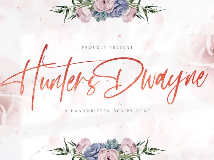 Hunthers Dwayne - Handwritten Font