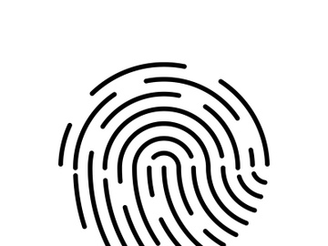 Digital fingerprint vector illustration logo icon preview picture