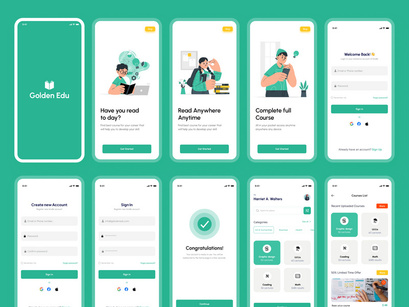 E-learning App Ui Design by UX Lab ~ EpicPxls