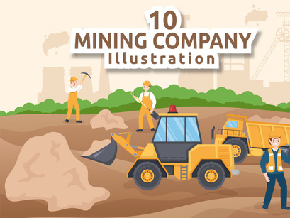 10 Mining Coal Mine Company Illustration