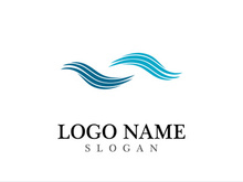 Wave beach vector illustration design logo