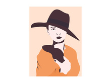 portrait woman, Poster beauty girl