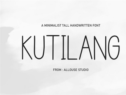 KUTILANG - Minimalist Tall Handwritten Font