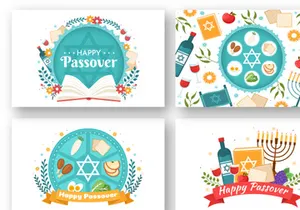 16 Happy Passover Jewish Holiday Illustration