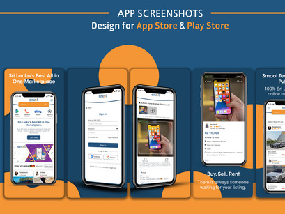 App store I Play store Screenshots design