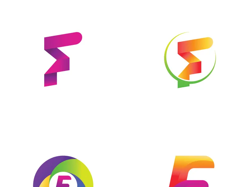 Modern F initial letter logo.