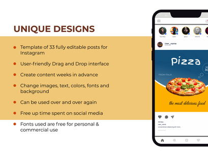 Instagram Food Template Canva and figma