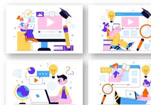 10 Online Learning Platform Illustration