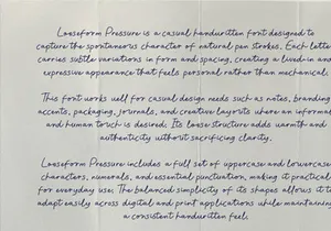 Looseform Pressure | Casual Handwritten Script