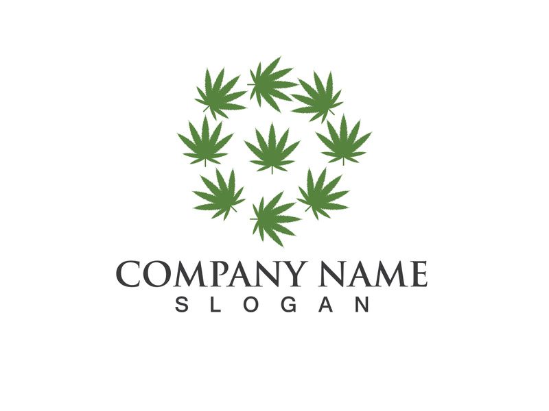 Canabis leaf vector illustration icon