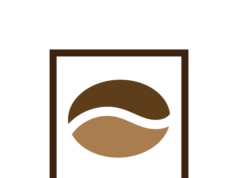 coffee bean icon vector illustration template