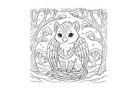 Cute angel cat with wings vector illustration fantasy art