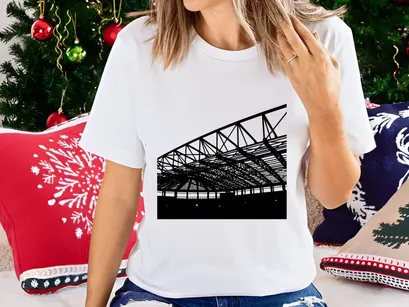 Industrial building steel structure roof trusses silhouette