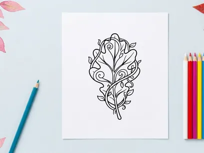Ilustração elegante de folhas para branding eco-friendly. Design botânico artístico para projetos temáticos de natureza.