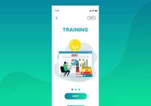 Busines steps onboarding mobile app illustration