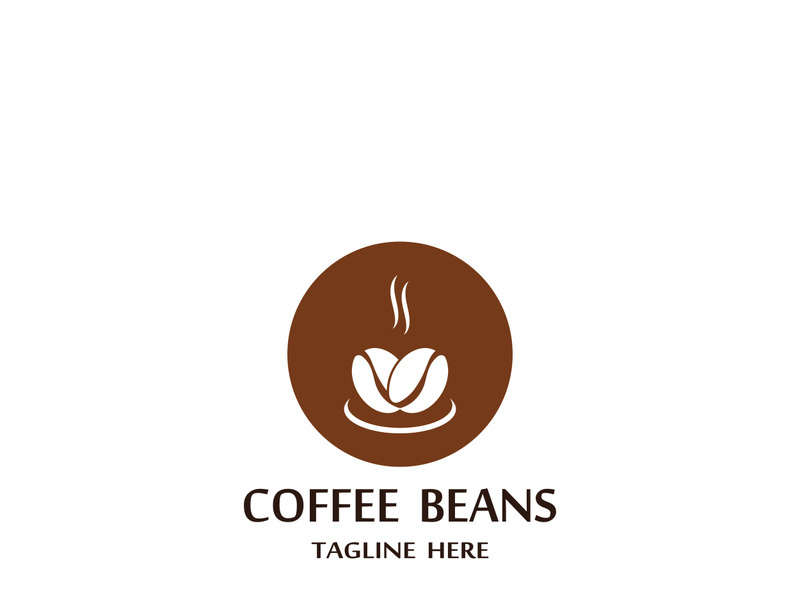 Coffee bean logo design.