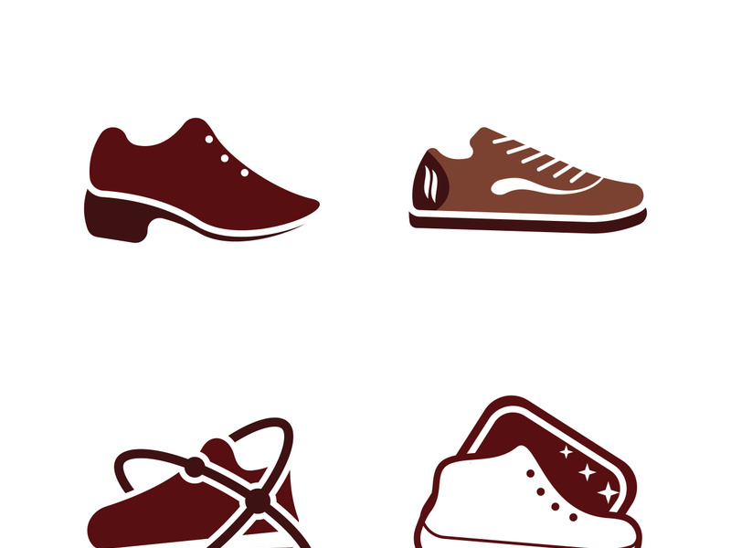 Icon shoe logo concept vector sneaker template shoes shop design