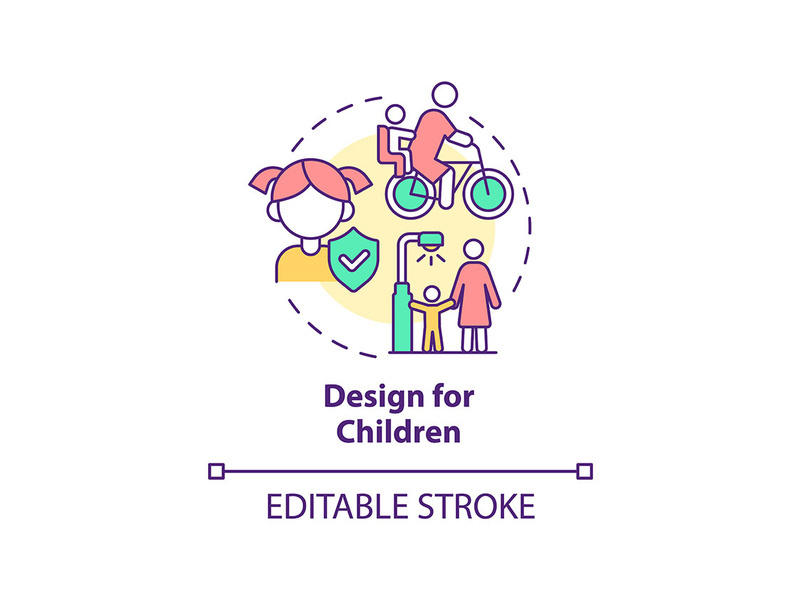 Design for children concept icon