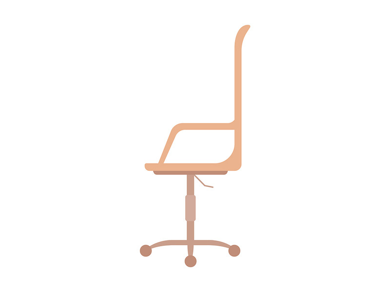 Office chair semi flat color vector object