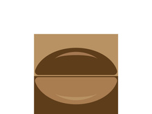 coffee bean icon vector illustration template