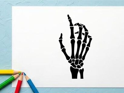 Detaillierte Skelett-Hand-Illustration für medizinische oder künstlerische Verwendung