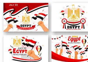 12 Egypt Revolution Day Illustration