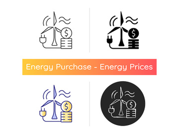 Wind energy price icon preview picture