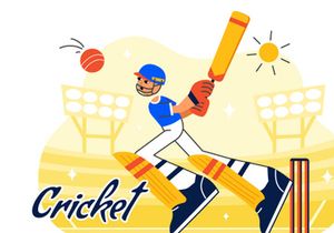 10 Cricket Player Illustration