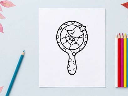 Mandala de Halloween dibujado a mano con telaraña y estrellas. Garabato gótico intrincado para decoración estacional festiva y manualidades.