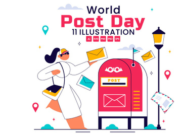 11 World Post Day Illustration preview picture