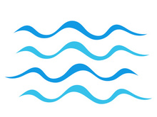 Water wave icon vector
