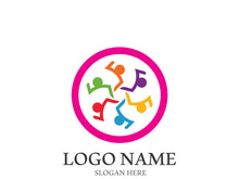 Community, network and social icon design template