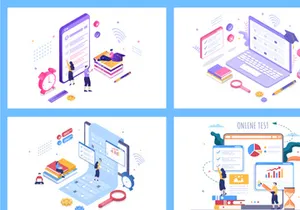 14 Online Testing For E-learning and Education Concept
