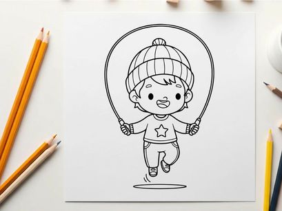 Cute baby hula hoop fun vector illustration flat design