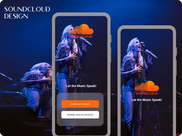 Sound cloud spalsh screen redesign