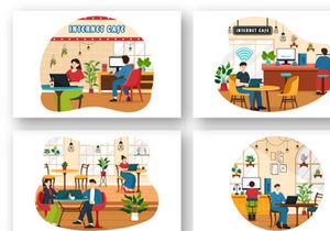 8 Internet Cafe Illustration