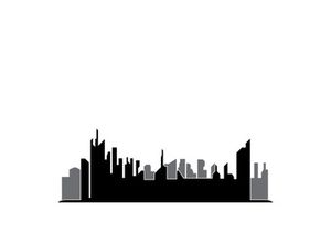 Modern City skyline illustration in flat design