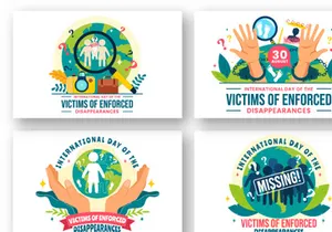 12 Day of the Victims of Enforced Disappearances Illustration