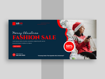 Christmas Sale Facebook Cover Banner Ver-2 preview picture