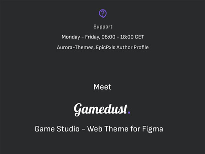 Gamedust - Web Theme for Figma