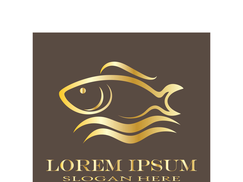 Fish logo template. Creative vector symbol