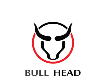 Retro vintage bull head horns logo. preview picture