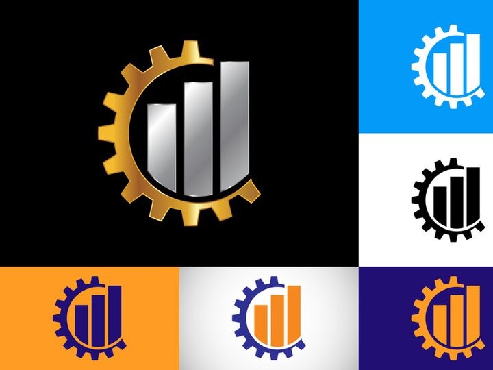 Finance and Marketing concept logo designs vector illustration