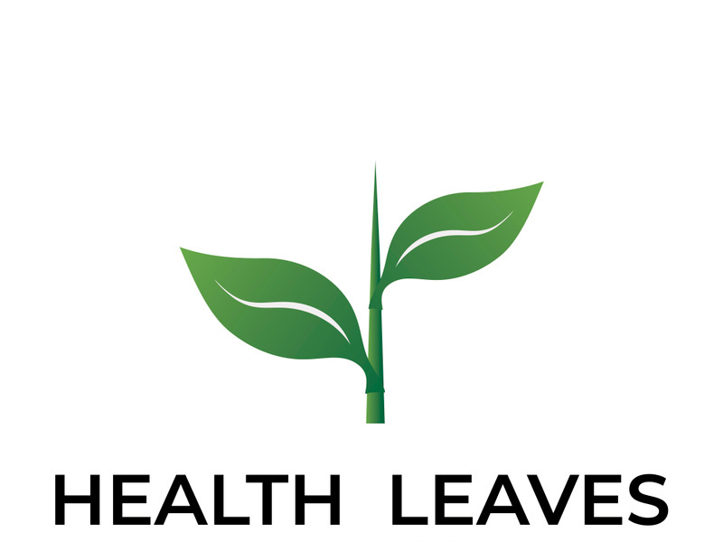 Green leaf logo design vector illustration