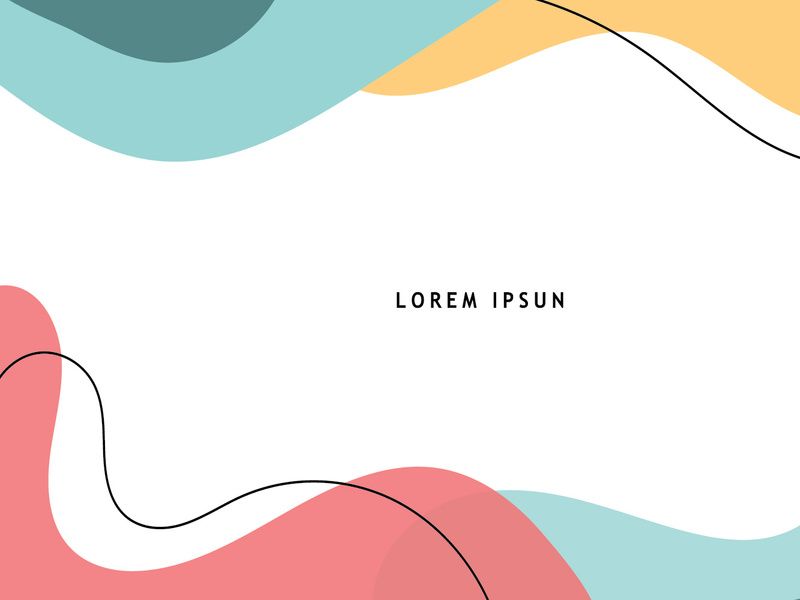 Hand drawn minimalist fluid shapes background