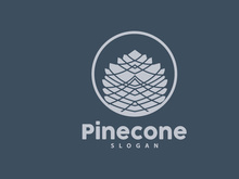 Pine Cone Logo, Elegant Luxury Pine Simple Design