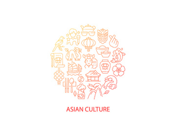 Asian culture abstract gradient linear concept layout with headline preview picture