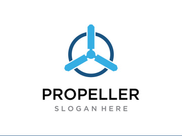 Abstract propeller logo with creative idea preview picture