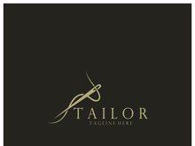 tailor logo icon illustration template combination of buttons for clothes, thread and sewing machine, for clothing product design, convection companies, fashion in vector form