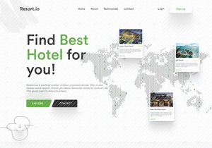 Landing page design for Travel Agency for Figma and Adobe XD
